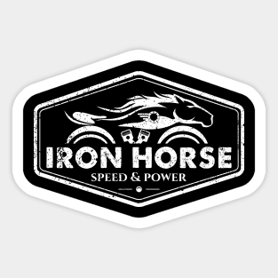 Iron Horse White Sticker